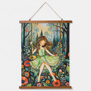 A Swing In Nature Chases The Blues Away Hanging Tapestry