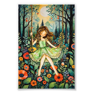 A Swing In Nature Chases The Blues Away Photo Print