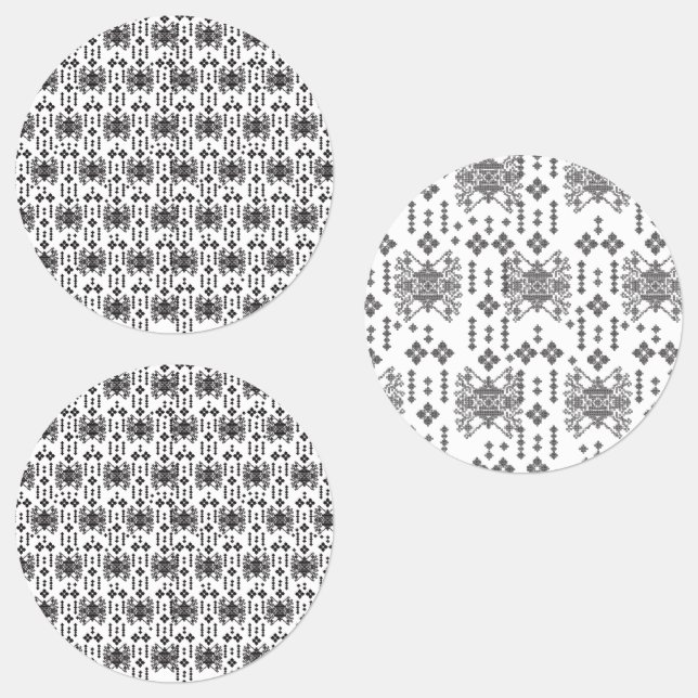 A symmetrical monochrome design featuring intricat (Group)