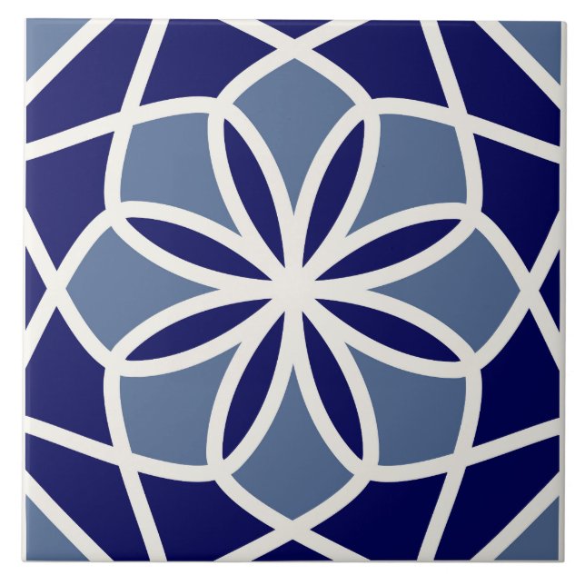 A symmetrical pattern ceramic tile (Front)