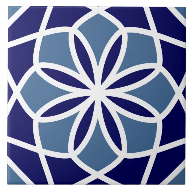 A symmetrical pattern ceramic tile (Front)