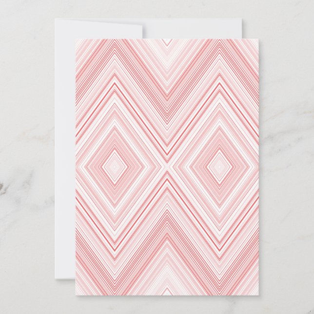  A symmetrical pattern featuring red and pink moti Invitation (Front)