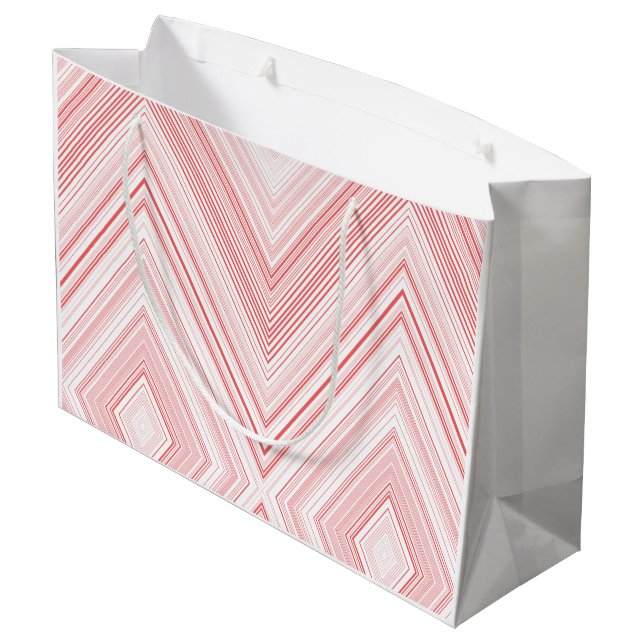  A symmetrical pattern featuring red and pink moti Large Gift Bag (Back Angled)