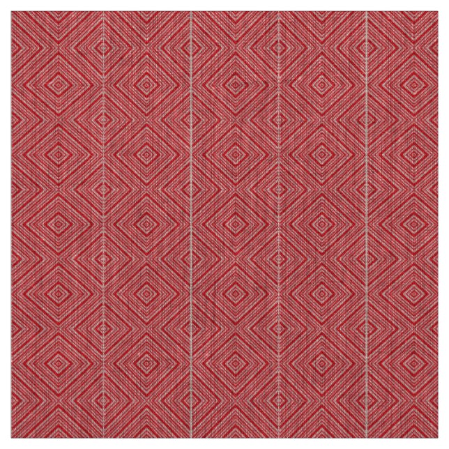 A symmetrical pattern featuring red, orange, and p fabric (Swatch)