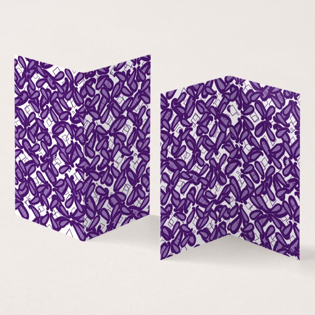 A symmetrical pattern featuring white and purple m (Inside and Outside)