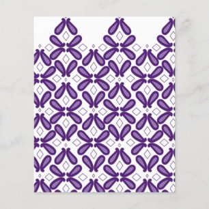 A symmetrical pattern featuring white and purple m flyer