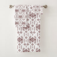 A symmetrical white wrapping paper featuring a rep