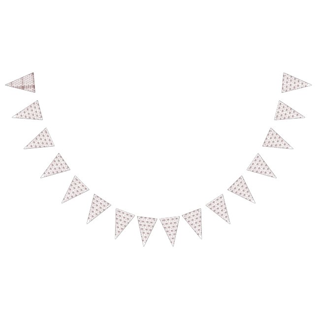 A symmetrical white wrapping paper featuring a rep bunting  (All)