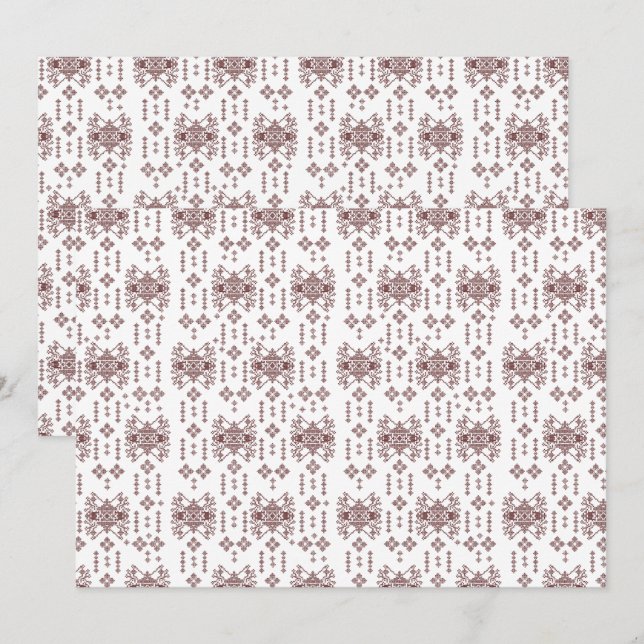 A symmetrical white wrapping paper featuring a rep thank you card (Front/Back)