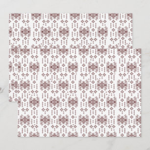 A symmetrical white wrapping paper featuring a rep thank you card