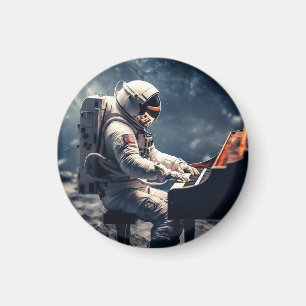 A Symphony for the Stars Astronaut Piano on Moon Magnet