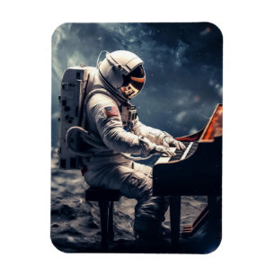 A Symphony for the Stars Astronaut Piano on Moon Magnet