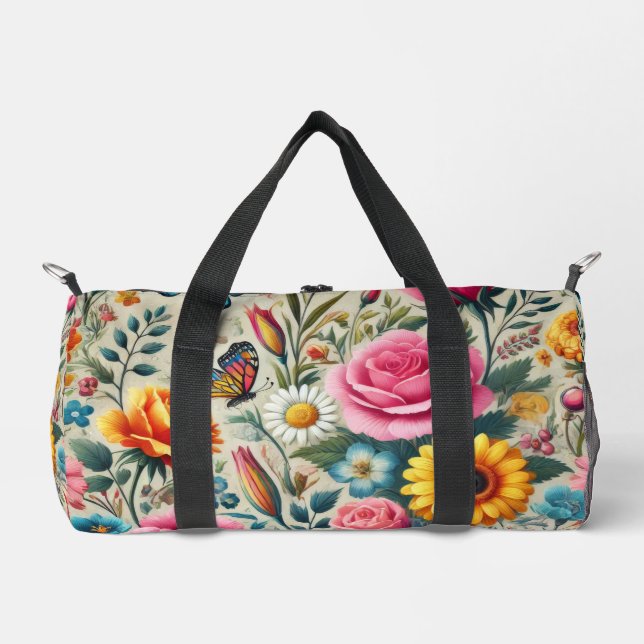 A Symphony of Blooms Duffle Bag (Front)