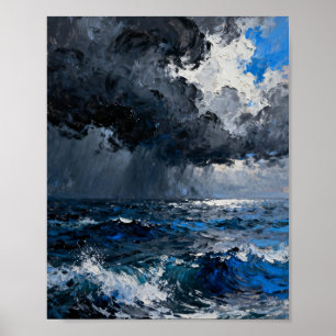 A Symphony of Indigo Swells and Heavy Rain Poster