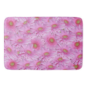 A Symphony of Pink Gerberas, Bath Mat
