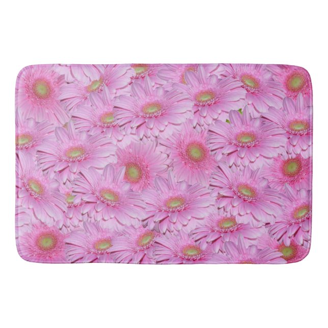 A Symphony of Pink Gerberas, Bath Mat (Front)