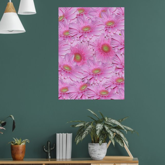 A Symphony of Pink Gerberas, Poster (Living Room 1)