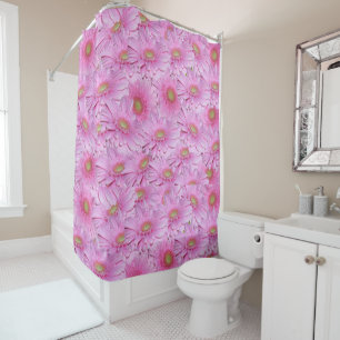 A Symphony of Pink Gerberas, Shower Curtain