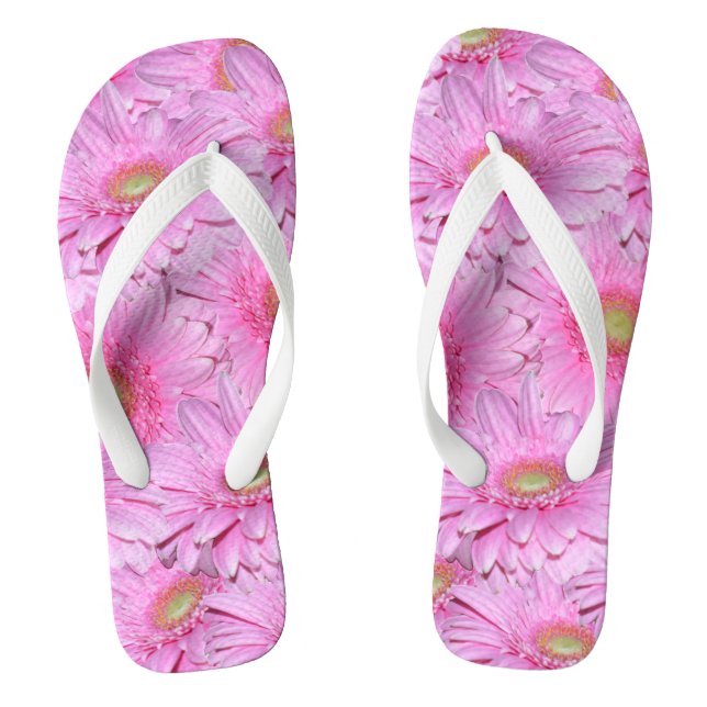 A Symphony of Pink Gerberas, Thongs (Footbed)