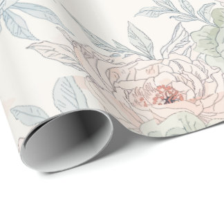 A symphony of song and petals pattern wrapping paper