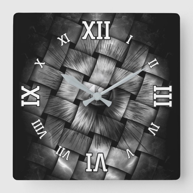 A-Synchronous Ethereal Clouds Square Wall Clock (Front)
