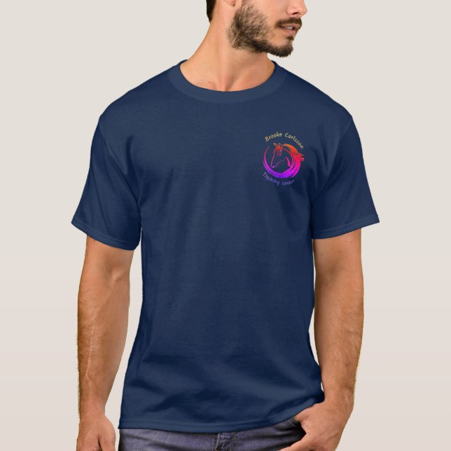 A T-shirt for him with a Horses logo (Front)