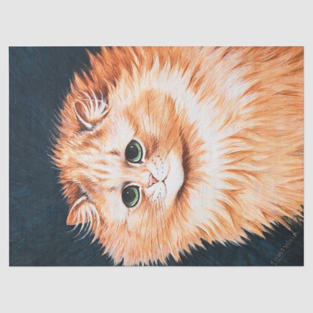 A Tabby Cat by Louis Wain Tissue Paper (Front)
