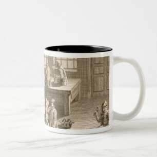 A tailor's workshop, from the 'Encyclopedie des Sc Two-Tone Coffee Mug