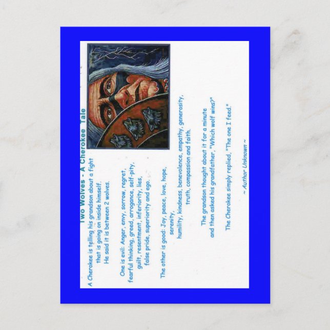 A TALE OF 2 WOLVES POSTCARD (Front)