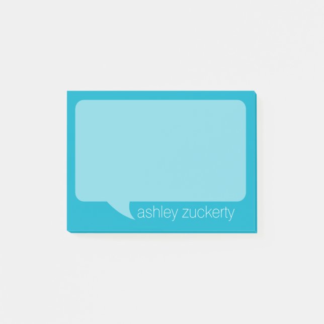 A Talk Bubble with Personalised Name Post-it Notes (Front)
