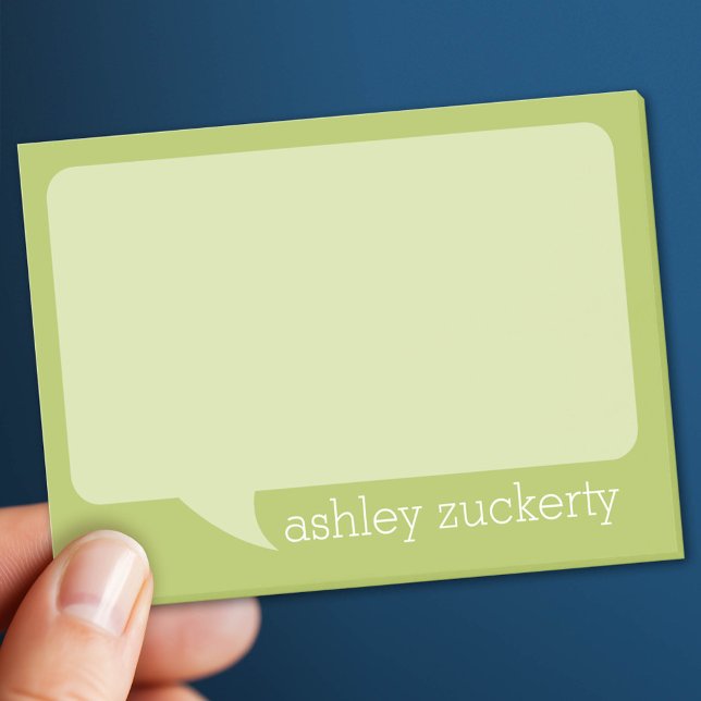 A Talk Bubble with Personalised Name Post-it Notes (Custom Post It Notepad)