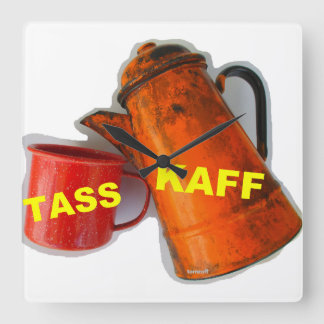 A TASSKAFF watch for a smile in the morning! Square Wall Clock
