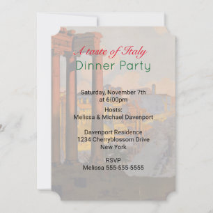 A Taste of Italy Dinner Party Invite