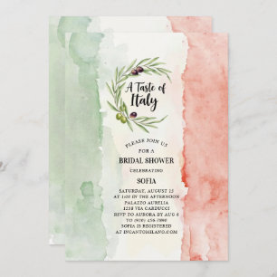 A Taste of Italy Italian Bridal Shower Invitation
