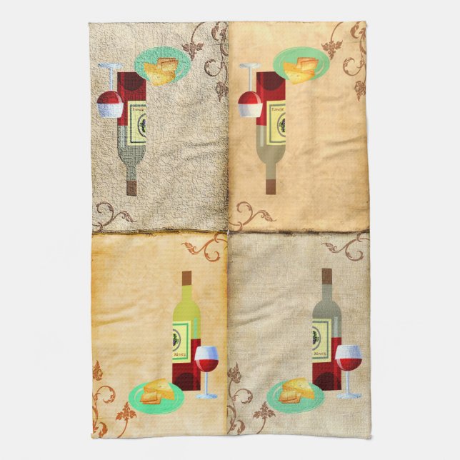 A Taste of the Grape Tea Towel (Vertical)