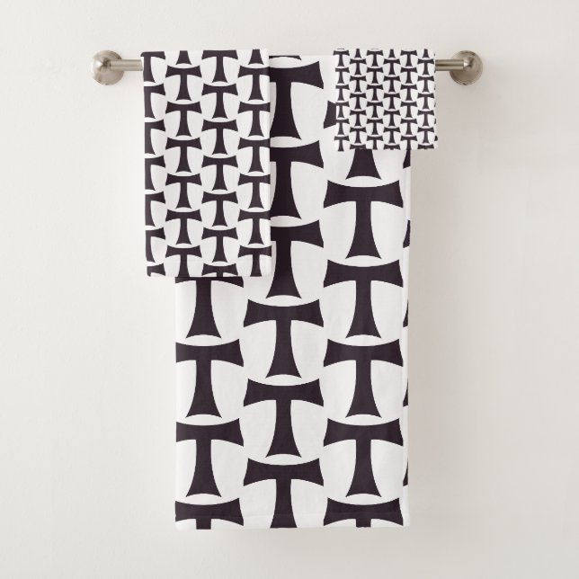 A tau cross Saint Anthony cross Bath Towel Set (Insitu)