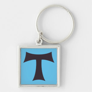 A tau cross Saint Anthony cross Key Ring