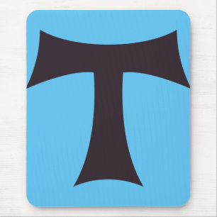 A tau cross Saint Anthony cross Mouse Pad