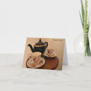 A "Tea For Two" Note Card