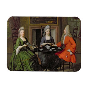 A Tea Party (oil on canvas) Magnet