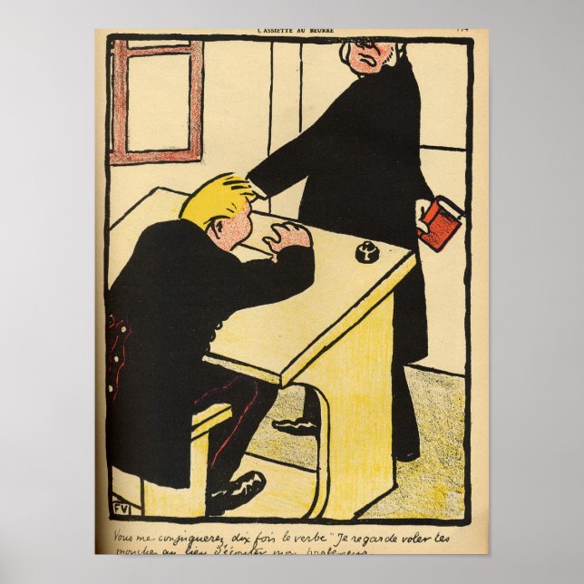 A teacher reprimands his pupil from Crimes Poster (Front)