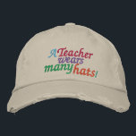 A TEACHER  Wears Many Hats by SRF<br><div class="desc">A teacher DOES wear many hats ...   :) Customise it ...  choose your hat style and colour ! Thank YOU !</div>