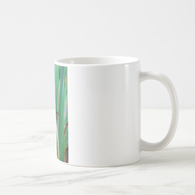 A teal Eyed Dragonfly with cattails Coffee Mug (Right)