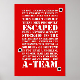 A-Team Intro Inspired Retro TV Poster