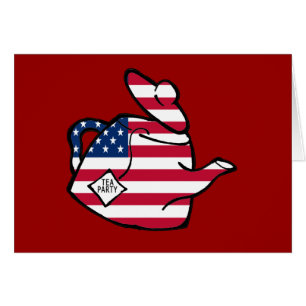 A Teapot in American Flag Colours