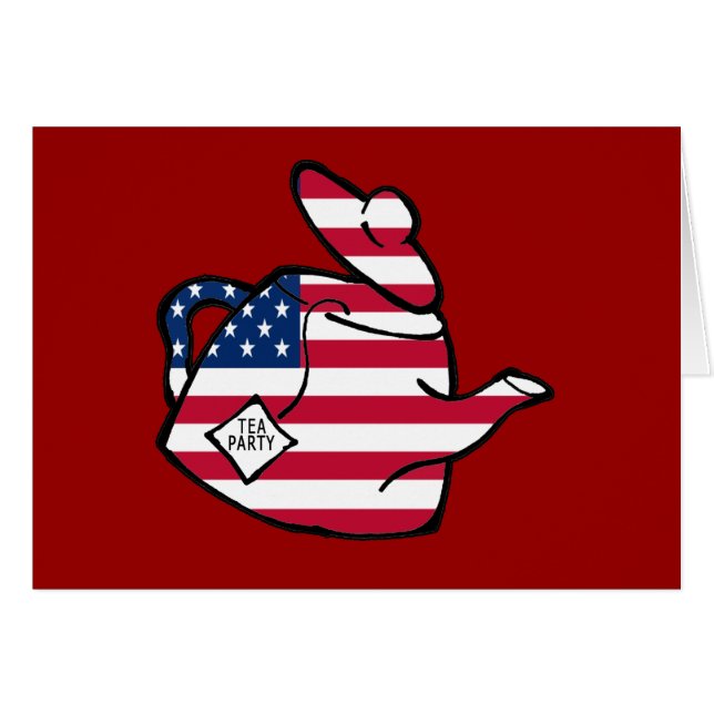 A Teapot in American Flag Colours (Front Horizontal)