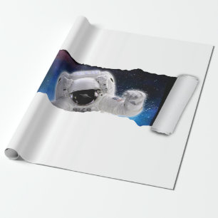 A Tear in Space - Astronaut Alien Encounter - Rip Wrapping Paper