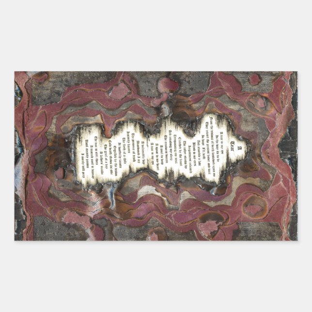 A Tear Rectangular Sticker (Front)