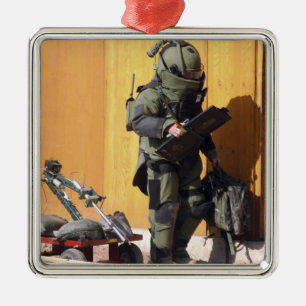 A technician metal ornament