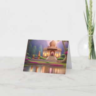 A temple is a place of worship and spiritual pract note card